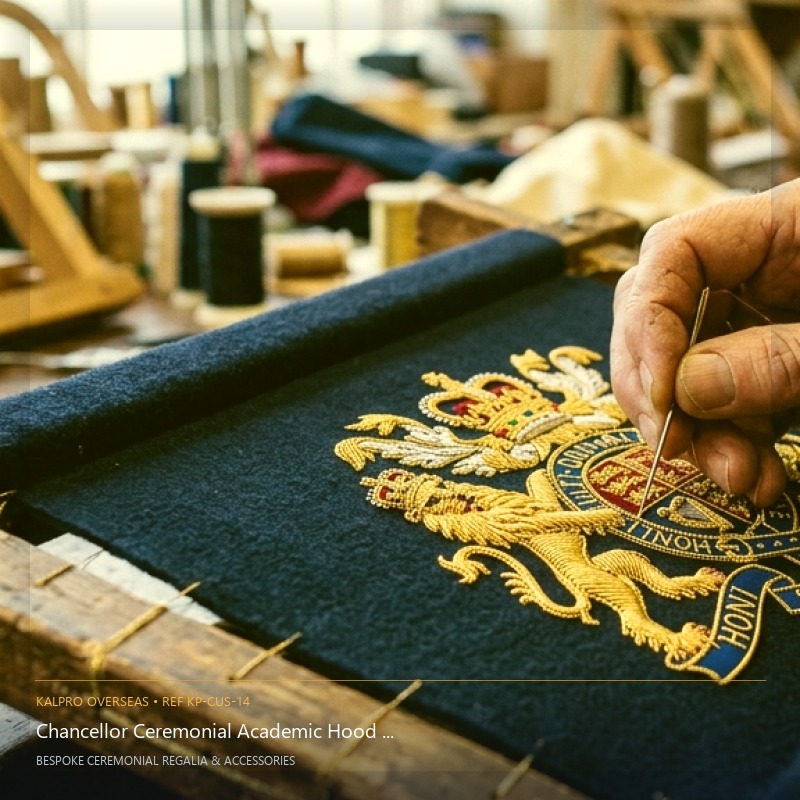Chancellor Ceremonial Academic Hood with Bullion Trim - Handmade Bullion & Insignia