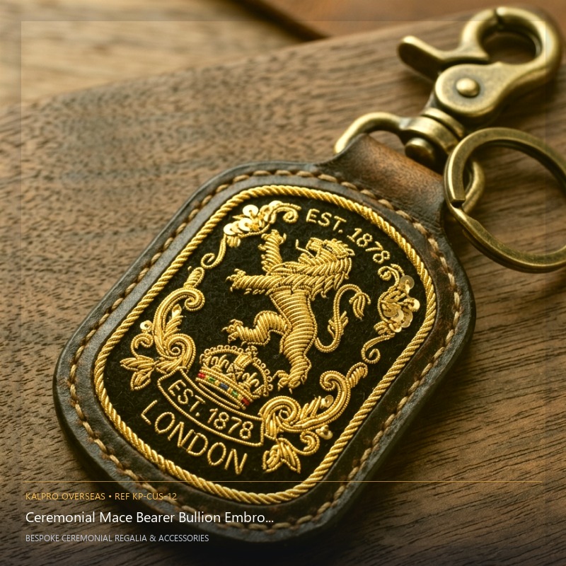 Ceremonial Mace Bearer Bullion Embroidered Gauntlets - Handmade Bullion & Insignia