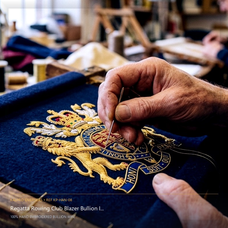 Regatta Rowing Club Blazer Bullion Insignia - Handmade Bullion & Insignia