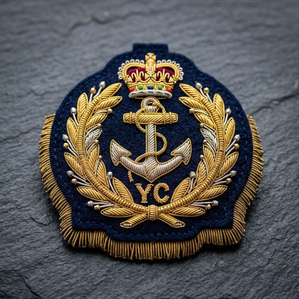 Imperial Yacht Club Commodore Bullion Crest - Handmade Bullion & Insignia